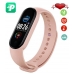 Фитнес браслет Smart Band M5 PRO Pink| Термометр, шагомер, цветной дисплей, измерение давления и пульса