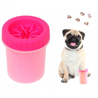 Лапомойка для собак NBZ Soft Gentle стакан для мытья лап животных 11 см Pink