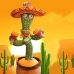 Танцующий кактус МЕКСИКАНЕЦ в горшке Dancing Cactus TikTok с подсветкой на аккумуляторе 32 см