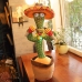 Танцующий кактус МЕКСИКАНЕЦ в горшке Dancing Cactus TikTok с подсветкой на аккумуляторе 32 см