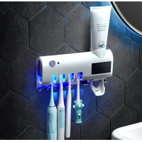 Диспенсер для зубной пасты и щеток автоматический NBZ Toothbrush sterilizer, УФ-стерилизатор щеток